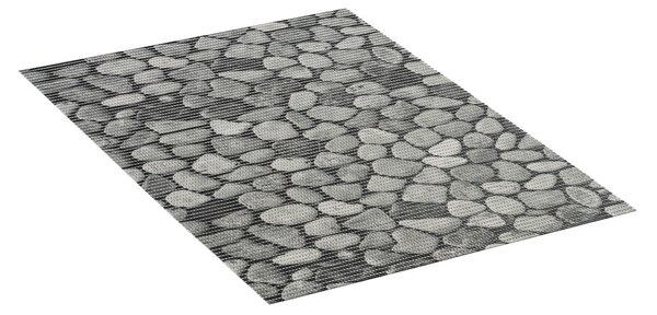 Tappetino da bagno in plastica grigio 50x80 cm Sassi - Wenko