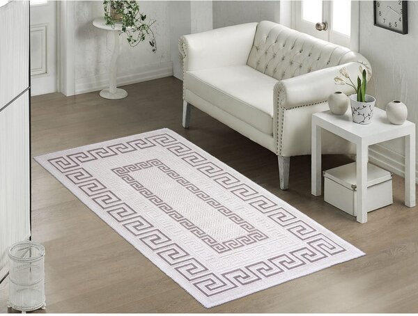 Tappeto in cotone grigio e beige , 80 x 200 cm Versace - Vitaus