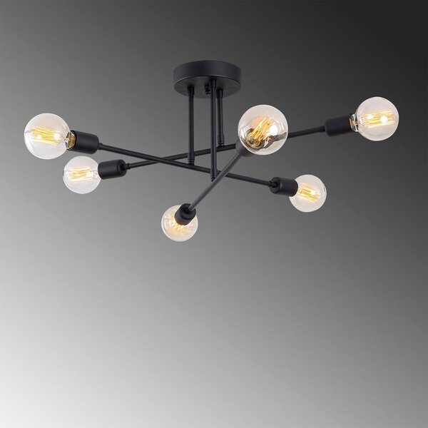 Plafoniera nera 64x64 cm Flower – Opviq lights