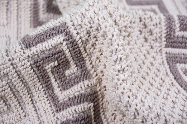 Tappeto in cotone grigio e beige , 80 x 200 cm Versace - Vitaus