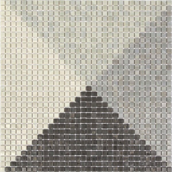 Mosaico vetro Optic Mix Grey grigio sp. 4 mm