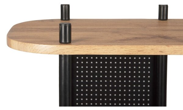 Scaffale in acciaio nero Sole, 80 x 83,5 cm - Leitmotiv