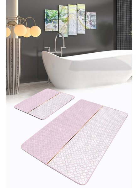 Tappetini da bagno rosa in set da 2 100x60 cm - Minimalist Home World