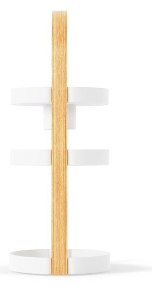 Organizer da bagno in legno in colore bianco e naturale Bellwood - Umbra