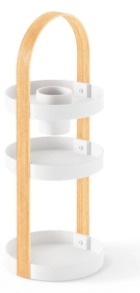 Organizer da bagno in legno in colore bianco e naturale Bellwood - Umbra