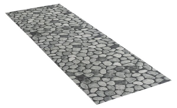 Tappetino da bagno in plastica grigio 65x200 cm Sassi - Wenko