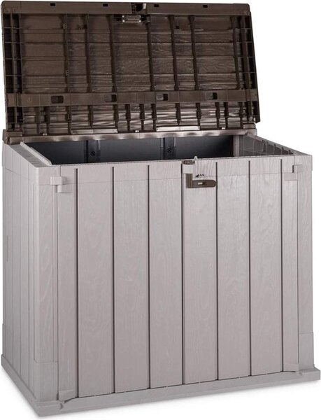 TOOMAX OUTLET - Cassapanca contenitore Baule da esterno in Resina Dim. 145x82x124 cm colore Beige/Marrone