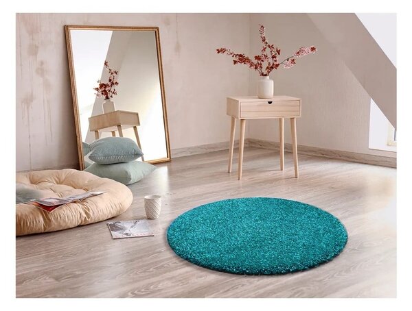 Tappeto blu , ø 80 cm Aqua Liso - Universal