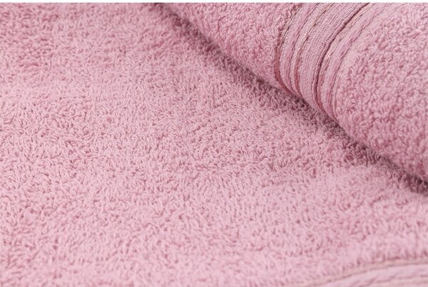 Asciugamani e teli da bagno in cotone rosa in set di 2 pezzi Dora - Foutastic