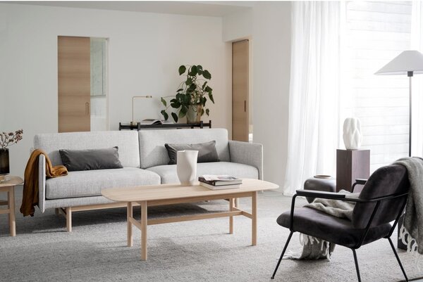 Tappeto in lana grigio chiaro 340x240 cm Auckland - Rowico