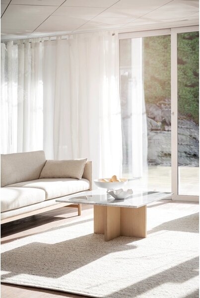 Tappeto in lana grigio chiaro 290x200 cm Auckland - Rowico