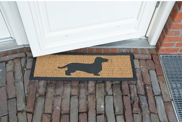 Tappetino in fibra di cocco Dog, 25 x 75 cm - Esschert Design