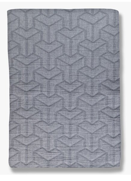 Copriletto singolo in cotone riciclato grigio scuro 140x250 cm Trio - Mette Ditmer Denmark