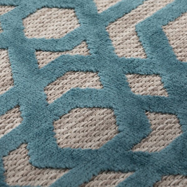Tappeto blu per esterni 200x290 cm Oro - Flair Rugs