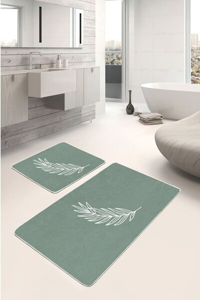 Tappetini da bagno verdi in set da 2 100x60 cm - Minimalist Home World