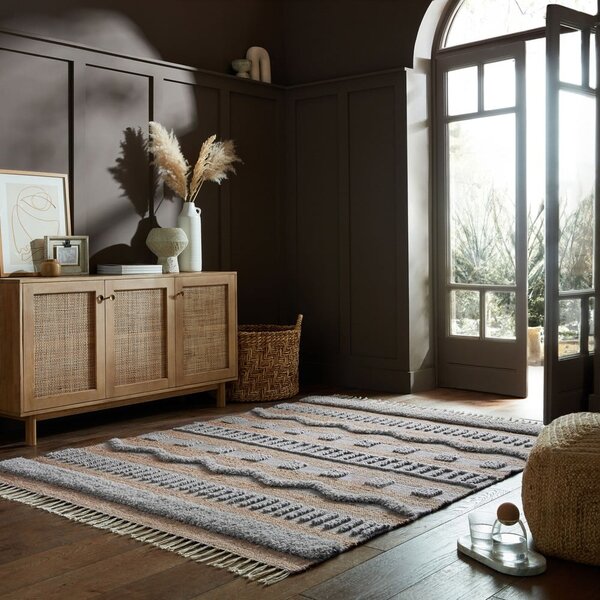 Tappeto di colore grigio chiaro e naturale 160x230 cm Medina - Flair Rugs