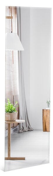 Costway Specchio rettangolare da parete con bordo smussato , Specchio senza cornice di grandi dimensioni 110x38cm
