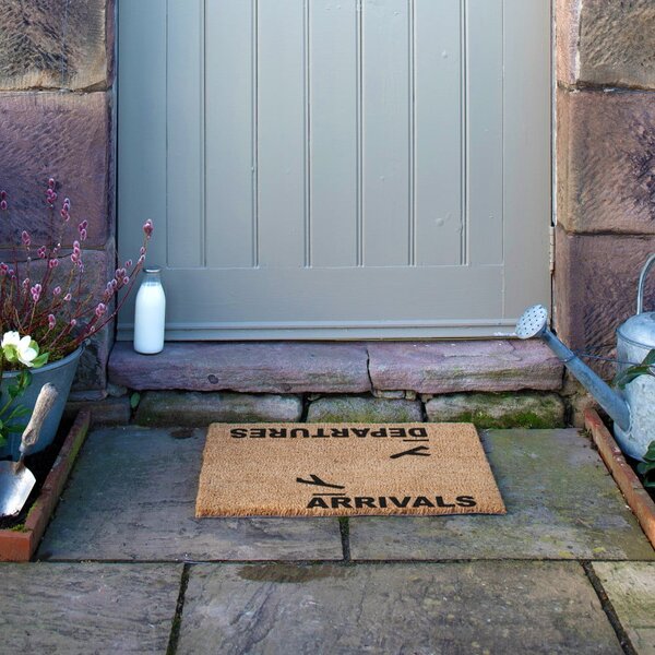 Zerbino in cocco 40x60 cm Arrivals and Departures - Artsy Doormats