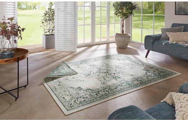 Tappeto da esterno verde e crema , 160 x 230 cm Borbon - NORTHRUGS