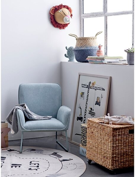 Tappeto bianco Animali, ø 130 cm - Bloomingville Mini
