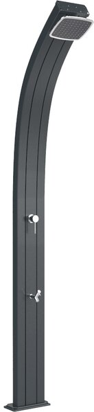 Doccia Solare da Esterno Giardino 30L Miscelatore e Lavapiedi Arkema Spring Grigio Antracite