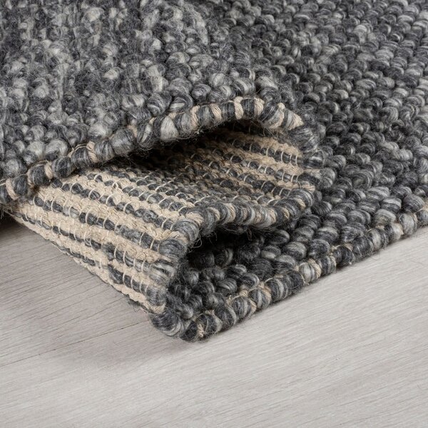 Tappeto in lana grigio scuro 60x230 cm Minerals - Flair Rugs