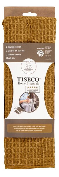 Set di strofinacci in microfibra 2 pz 40x60 cm Waffle – Tiseco Home Studio