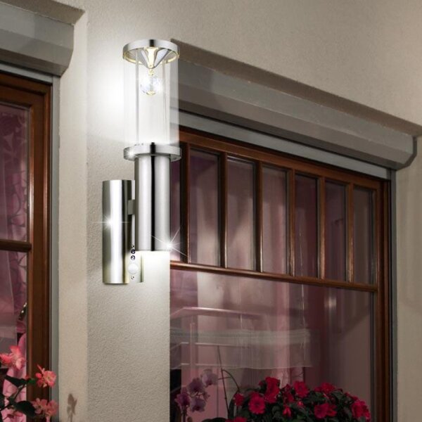 Eglo 94126 - Illuminazione LED da esterno con sensore TRONO 2 1xGU10/3W + 1xLED/3,7W
