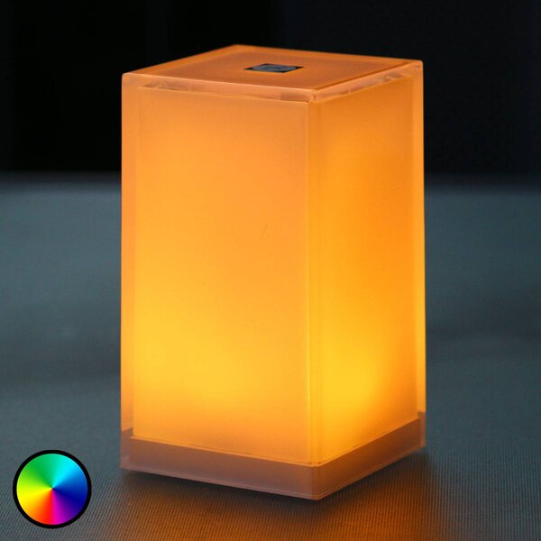 Smart&Green Lampada da tavolo portatile Cub, controllabile tramite App, RGBW