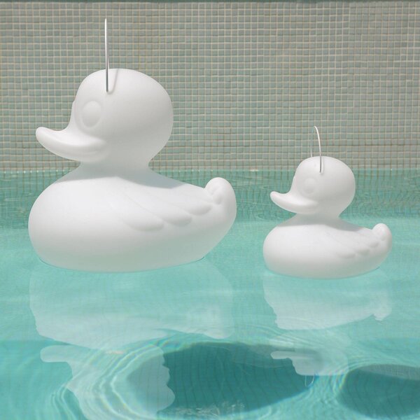 Goodnight Light Lampada di design a LED DUCK-DUCK S per esterni in bianco DUCK-DUCK, dimmerabile, Bianco / Opale, Plastica, Design