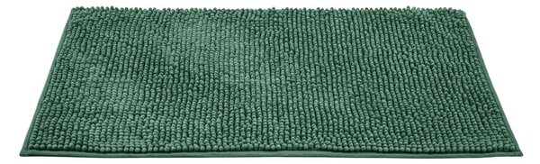 Tappetino da bagno in tessuto verde scuro 50x80 cm Chenille - Allstar