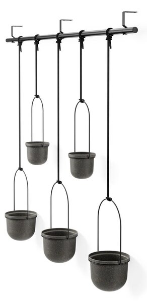 Set di coprivaso in plastica per erbe aromatiche/da appendere/parete 5 pz ø 7,5 cm Triflora – Umbra