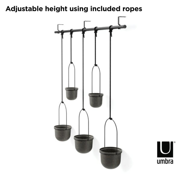 Set di coprivaso in plastica per erbe aromatiche/da appendere/parete 5 pz ø 7,5 cm Triflora – Umbra