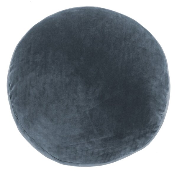 Cuscino decorativo in microfibra blu scuro Marshmallow, ø 40 cm - Tiseco Home Studio