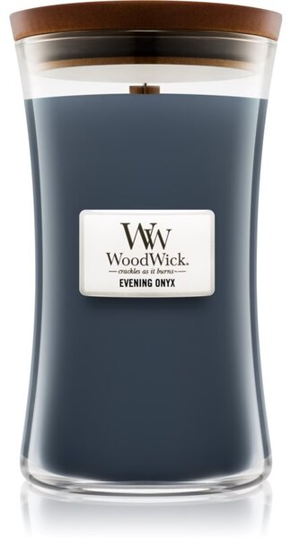 Woodwick Evening Onyx candela profumata con stoppino in legno 609,5 g