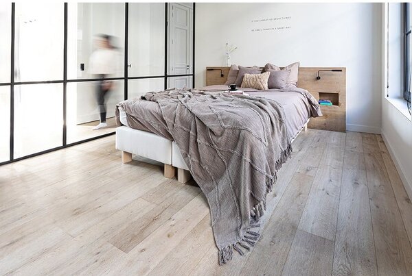 Copriletto in cotone marrone chiaro per letto matrimoniale 250x260 cm Sahara - Tiseco Home Studio