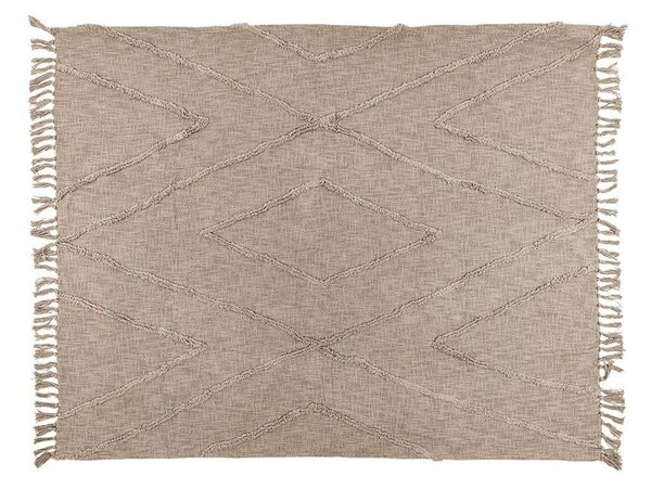 Copriletto in cotone marrone chiaro per letto matrimoniale 250x260 cm Sahara - Tiseco Home Studio