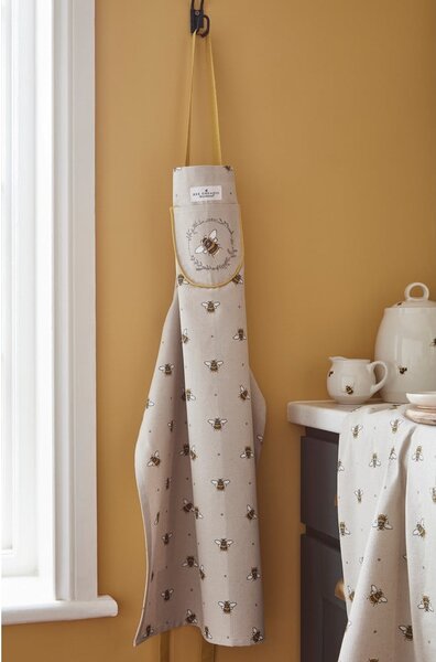 Grembiule in cotone beige e giallo Bumble Bees - Cooksmart ®