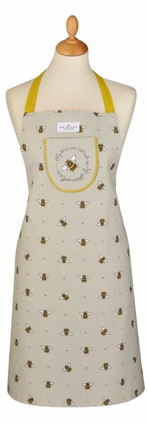 Grembiule in cotone beige e giallo Bumble Bees - Cooksmart ®