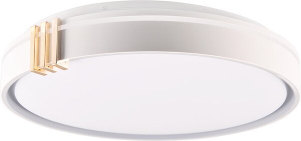 Plafoniera LED rotonda con telecomando ARLETTA grigio-oro-bianco 72W Tonalità di bianco 8000 lm alluminio dimensioni: 8,5 x 48 x 48 cm IP44 Polux