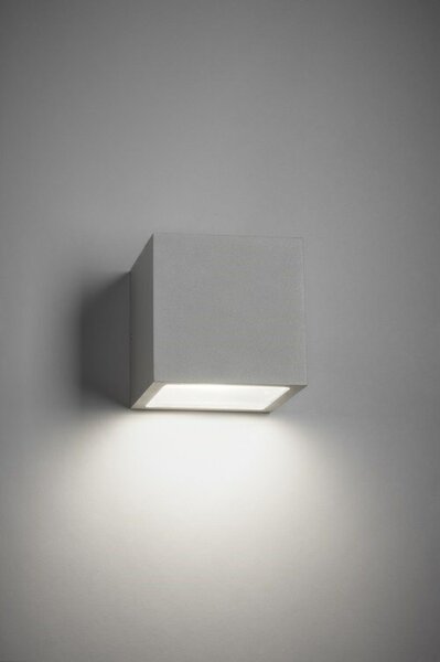 Light-Point - Cube XL LED 3000K Applique da Parete da Esterno Down Argento