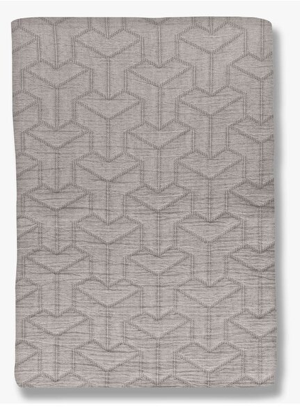 Copriletto singolo in cotone riciclato grigio 140x250 cm Trio - Mette Ditmer Denmark