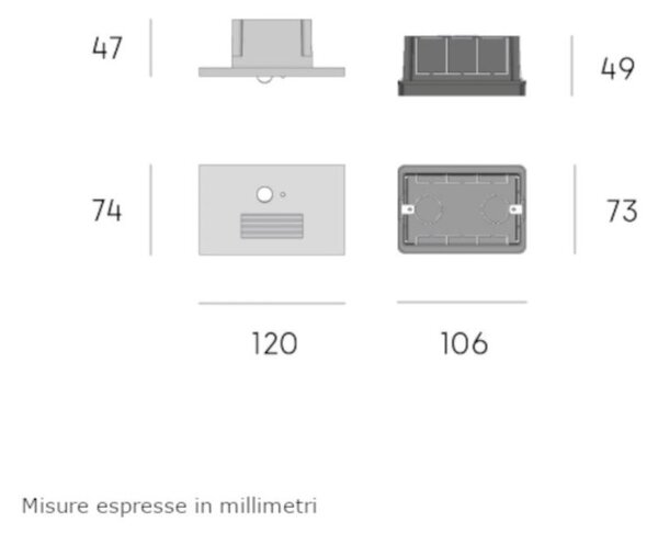 Segnapasso sovil ninfea 97809 72 led ip65 cct sensore movimento alluminio vetro - Sovil Illuminazione