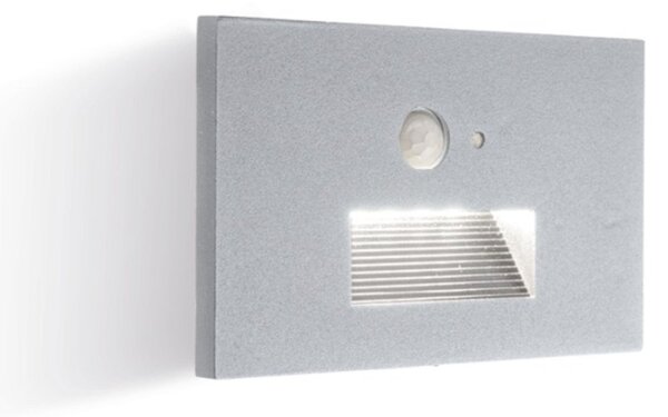 Segnapasso sovil ninfea 97809 72 led ip65 cct sensore movimento alluminio vetro - Sovil Illuminazione