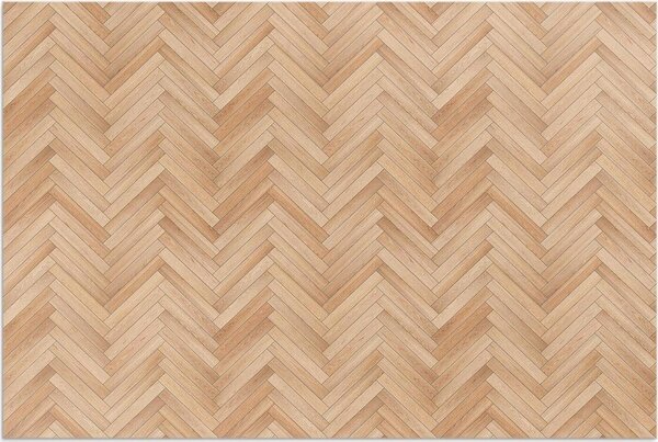 Pavimento in legno a listoni a spina di pesce – Tappeto in vinile – 100x150 cm – Tappeto per esterni – Adatto per terrazze – Resistente agli agenti atmosferici – Design moderno