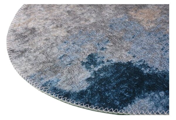 Tappeto rotondo lavabile blu-grigio ø 120 cm - Vitaus
