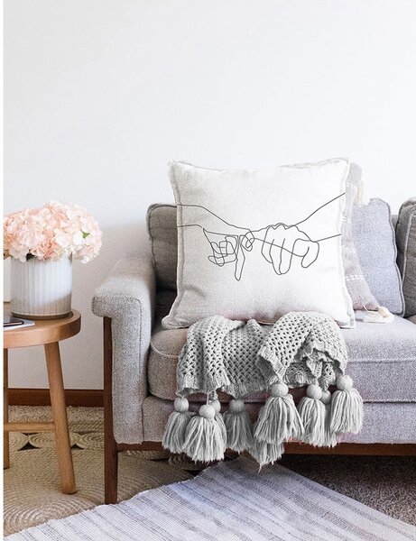 Federa in misto cotone Pinky, 55 x 55 cm - Minimalist Cushion Covers