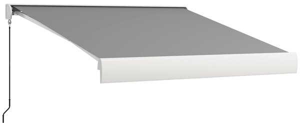 Outsunny Tendalino motorizzato, tendalino elettrico, angolo regolabile 14°-30°, con telecomando manovella, 3 x 2,5 m, grigio chiaro