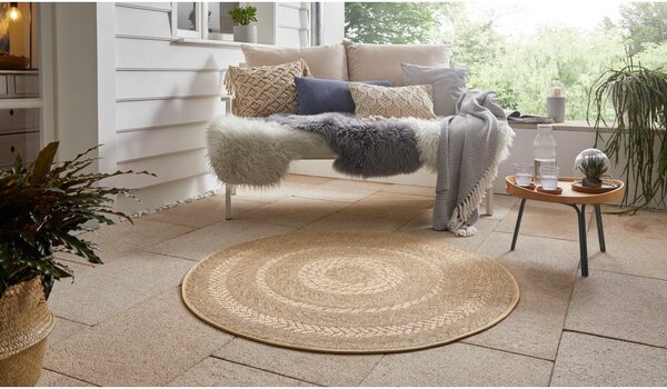 Tappeto da esterno beige, Ø 160 cm Almendro - NORTHRUGS