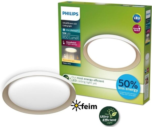Philips Lampada da soffitto, 10 W, LED, 1850 lm, IP20, Bianca